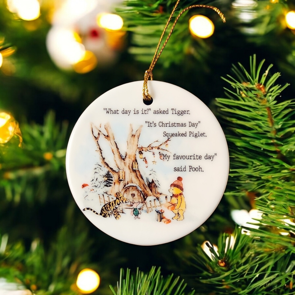 Christmas Day Ornament with Tigger and Pooh